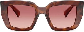 Miu Miu Eyewear Occhiali da sole geometrici - Marrone