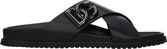 Dolce & Gabbana Herens Sandalen en klompen zwart leer