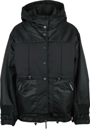 Afterlabel Boxy Black Brennero Jacket With High Collar And Contrast Panels