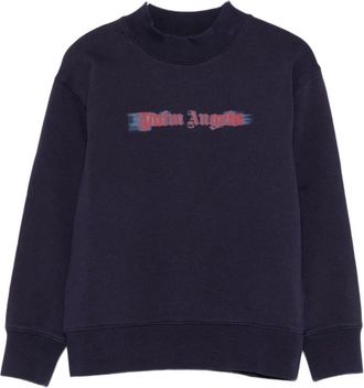 Palm Angels Kids Sweatshirts, male, Blue, 8 Y, Blue Sweatshirt for Boys Aw25
