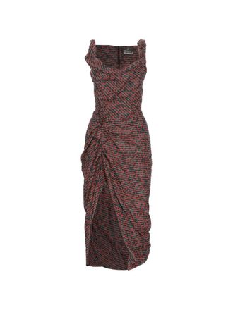Vivienne Westwood Black Draped Sleeveless Cowl Neck Dress