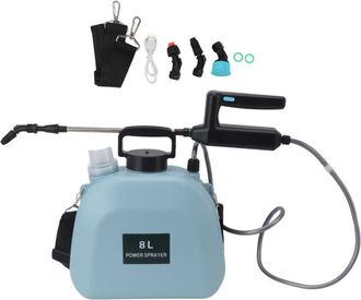 OEM Pulverizador El&eacute;ctrico De 8 Litros, Mango Antideslizante, Bater&iacute;a De 2000 Mah Con Correa Para El Hombro Para Uso Dom&eacute;stico, Color Azul