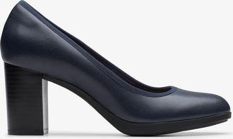 Clarks Bayla Carly Marineblauwe Leren Schoenen