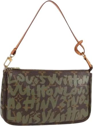 Louis Vuitton Pre-owned Pouch - Dames - Vintage Schoudertas - Bruin - ONE Size - Leer - Vintage