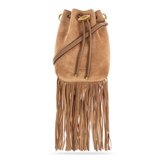 Jimmy Choo London Tassen, Dames, Bruin, ONE Size, Suède, Schoudertas Bon Bon