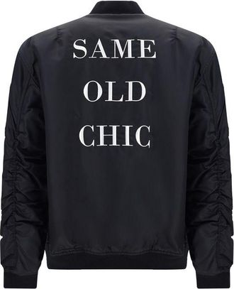 Moschino Mens Black Polyamide Bomber Clothing