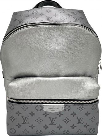 Louis Vuitton Taiga Metallic Gray Monogram Eclipse Backpack (Pre-Owned)