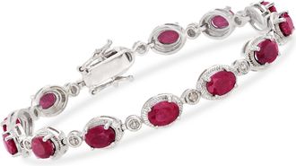 Ross-Simons Ruby Bracelet in Sterling Silver