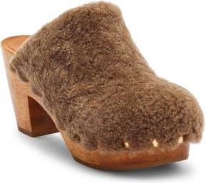 beek Woodpecker Clog in Bronze Shearling at Nordstrom Rack, Size 8
