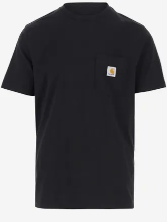 Carhartt Work in Progress Cotton Logo Patch T-Shirt - Black