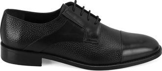 Desa Mens Leather Slip-Ons - Flat Heel, Breathable | Black - 46