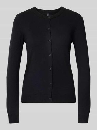 Pieces Slim Fit Strickjacke aus Viskose-Mix Modell NORA in BLACK, Gr&ouml;&szlig;e XS