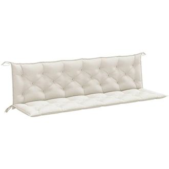 vidaXL Vidaxl - Cojines Para Banco Jard&iacute;n 2 Uds Tela Crema Melange 200x50x7 Cm