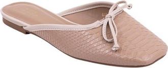 Shushop Andrea Slide Flat in Beige Snake at Nordstrom, Size 8.5