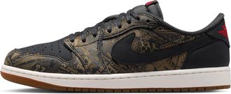 Nike Jordan Mens 1 Retro Low OG Laser Black University Red