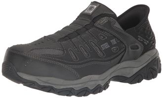 Skechers Mens Hands Free Slip-ins Cankton-Faison St Industrial Shoe, Black, 10.5 UK Wide