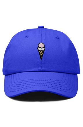 Dalix Double Scoop Embroidered Cap in Royal Blue at Nordstrom