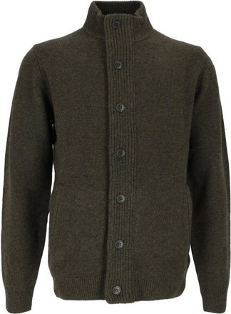 Barbour Essential Patch Zip Through - Heren - Vesten - Groen - XL - Wol - Truien & Vesten