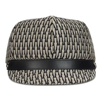 Alberta Ferretti Accessoires, Dames, Zwart, S, Wol, Cilindrische Hoed met Patroon
