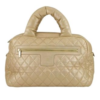 Chanel Pre-owned Handbags, female, Beige, Size: ONE SIZE Pre-owned Cocoon Bowler bag
