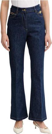 Patou Jeans de Denim Acampanados de Tiro Alto - Jeans - Mujer - Azul - L