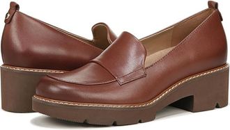 Naturalizer Darry Flat Womens Cappuccino Leather Loafers Shoes ZAP192