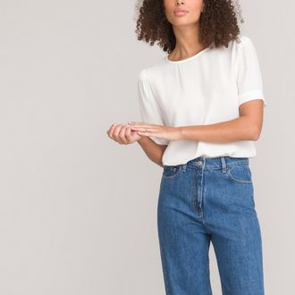 La Redoute Collections Blouse met ronde hals