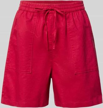 Marc O'Polo Denim Regular Fit Shorts aus Leinen-Baumwolle-Mix in Rot, Gr&ouml;&szlig;e XL