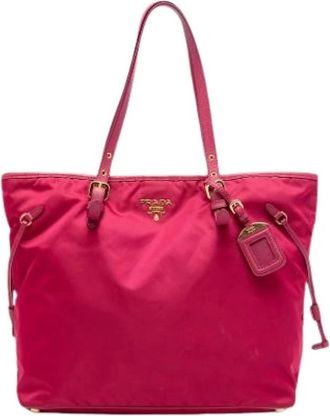 Prada Pre-owned Tote Bags, female, Pink, Size: ONE SIZE Pre-owned Tote Bag