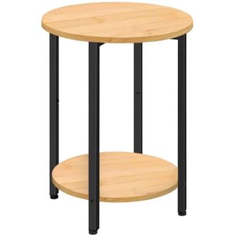 OEM Mesita De Noche Redonda, Mueble De Bamb&uacute;, 45x45x62 I Begryf