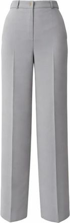 Elisabetta Franchi Straight Crepe Broeken - Dames - Straight fit broeken - Grijs - S - Broeken