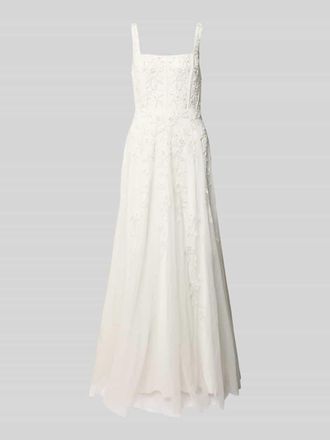 Adrianna Papell Maxikleid mit Perlen und Pailletten in Offwhite, Gr&ouml;&szlig;e 36