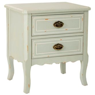 Wanderlust Deco Mesita de madera con dos cajones 50x38x55h cm