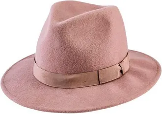 San Diego Hat Company Wool Fedora Hat in Camel at Nordstrom