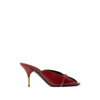 Versace Nyx Leren Muiltjes 80 mm - Dames - Muiltjes - Rood - 40 EU - Leer - Schoenen