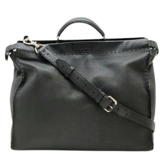 Fendi Pre-owned Leather fendi-bags - Dames - Pre-owned - Zwart - Maat: ONE Size Leer