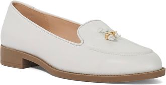 Dune London Womens Ladies Globes - Tassel Trim Loafers - White Leather - Size UK 5