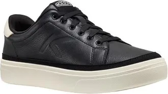 Keen KM1 Leather Court Sneaker in Black/birch at Nordstrom, Size 14