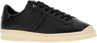 Jil Sander Mens Black Leather Sneakers 001