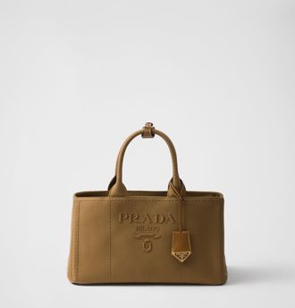 Prada Jardinière large cotton canvas handbag