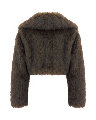 Patrizia Pepe Faux Fur Jacket - Green