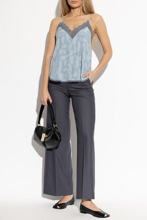 Zadig&Voltaire Silk Off-the-shoulder Top, Womens, Blue