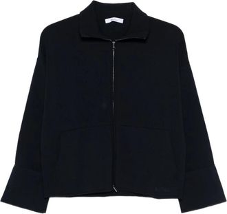 Max Mara Zip-through - Dames - Vesten met rits - Blauw - M - Hoodies & sweatvesten