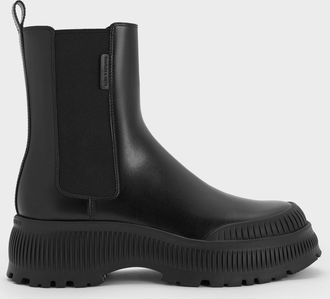 Charles & Keith Darra Ridged-Sole Chelsea Boots