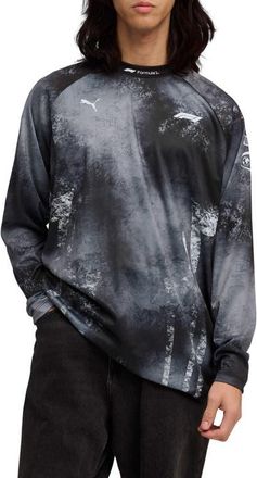 Puma Formula 1 Long Sleeve Graphic T-Shirt in Puma Black at Nordstrom, Size Xx-Large