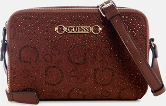 Guess Avelina Rhinestone Logo Double-Zip Crossbody