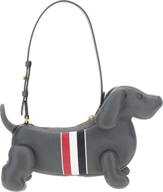 Thom Browne Pebble Full-Grain Calf Leather Baby Hector Shoulder Bag