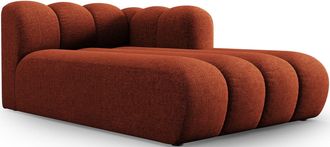 BLOOMINGLOFT Design Chaiselongue Lupine mit Armlehne rechts - Chenille-Bezug