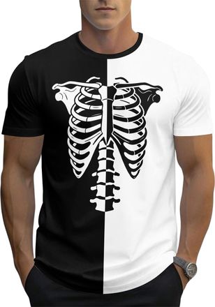 Generic Halloween Mens Short Sleeved Round Neck T-Shirt - Short Sleeved Casual Round Neck Fashionable Shirt (UK, Alpha, 5XL, Regular, Regular, 14)