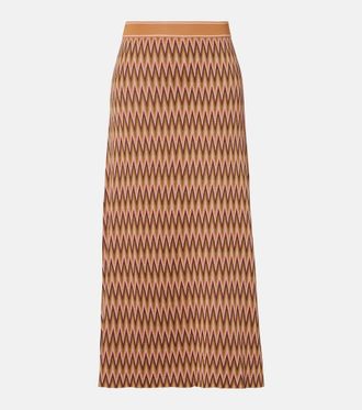 Rixo Falda midi Brandy de jacquard